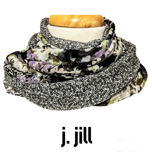J. Jill Accessories - J. JILL 100% silk floral scarf